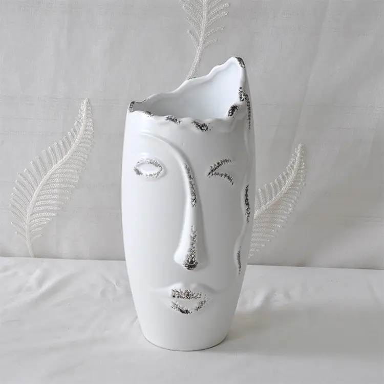 ODM Modern Art Face - Embossed Ceramic Vase Exporters, Companies
