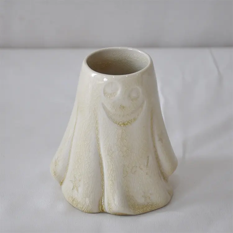 Custom Halloween Ghost - Shaped Ceramic 4 - Piece Bathroom Accessory Set Exporters, Company