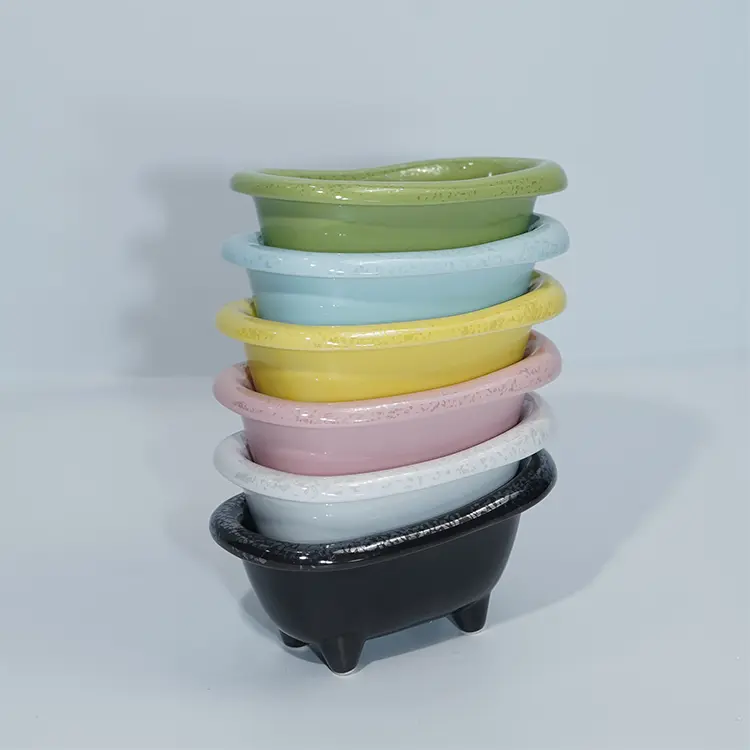 China Factory Custom Ceramic Claefoot Bathtub Multi Functional Storage Container