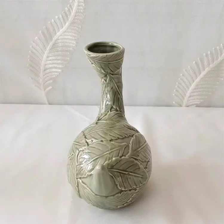 ODM Swan - Shaped Leaf - Embossed Ceramic Vase | Artistic Home Decor Accent Companies, Product