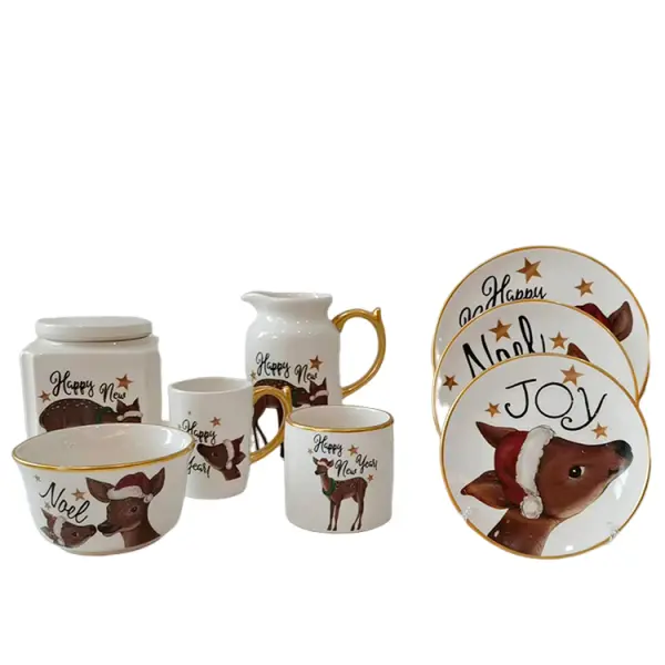 Cheap Christmas Reindeer - Themed Dolomite Dinnerware Set Factories, Exporter