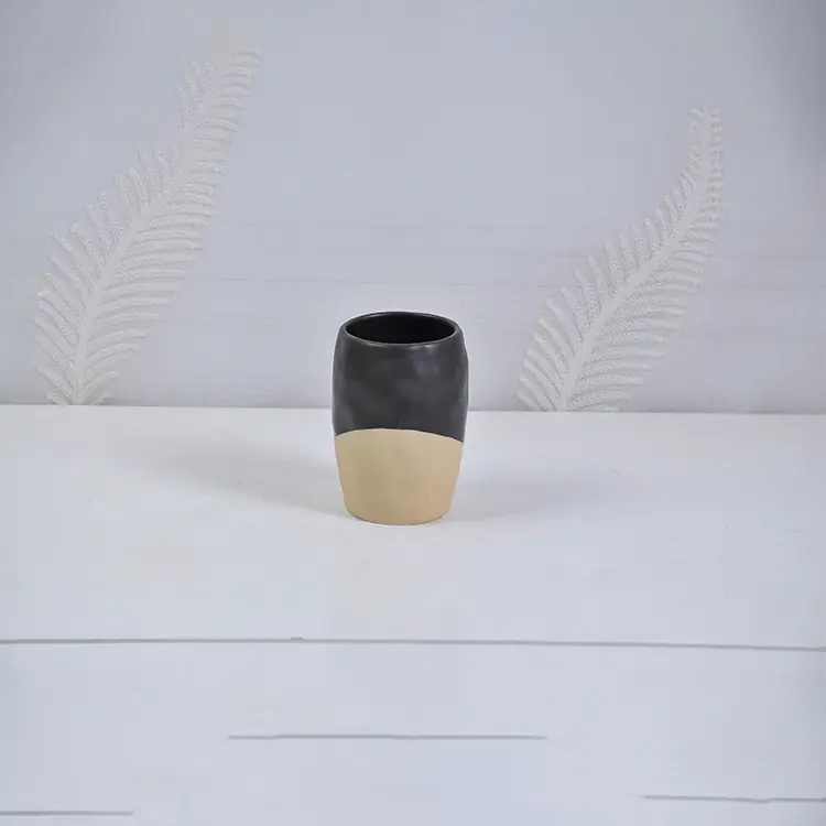 Discount Modern Minimalist Black & Tan Color - Block Ceramic Bathroom Accessory Set Manufacturers, Factories