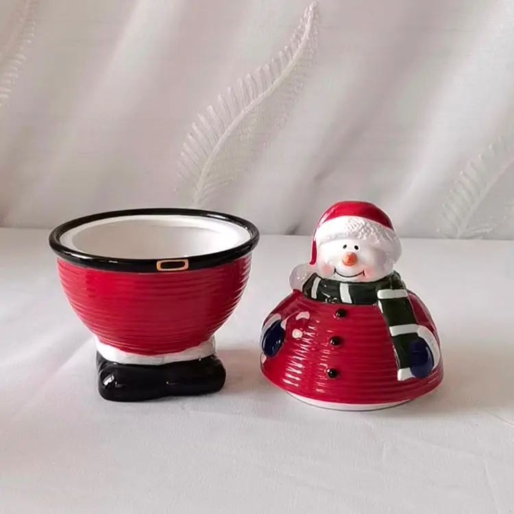 Cheap Christmas Snowman - Shaped Dolomite Storage Jar Manufacturers, Companies