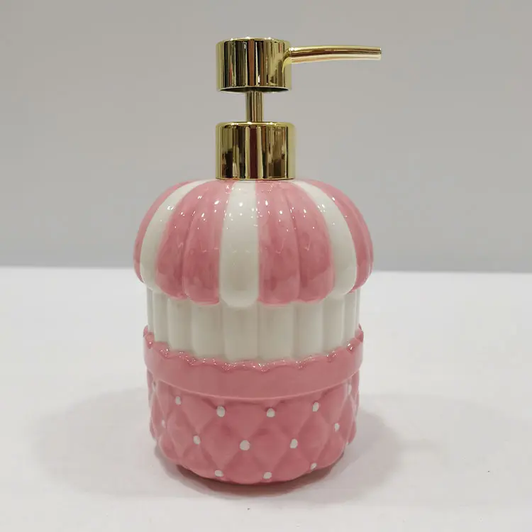 jiashun Hand-Painted Blush Pink Ceramic Lotion Dispenser Manufacturer, Products