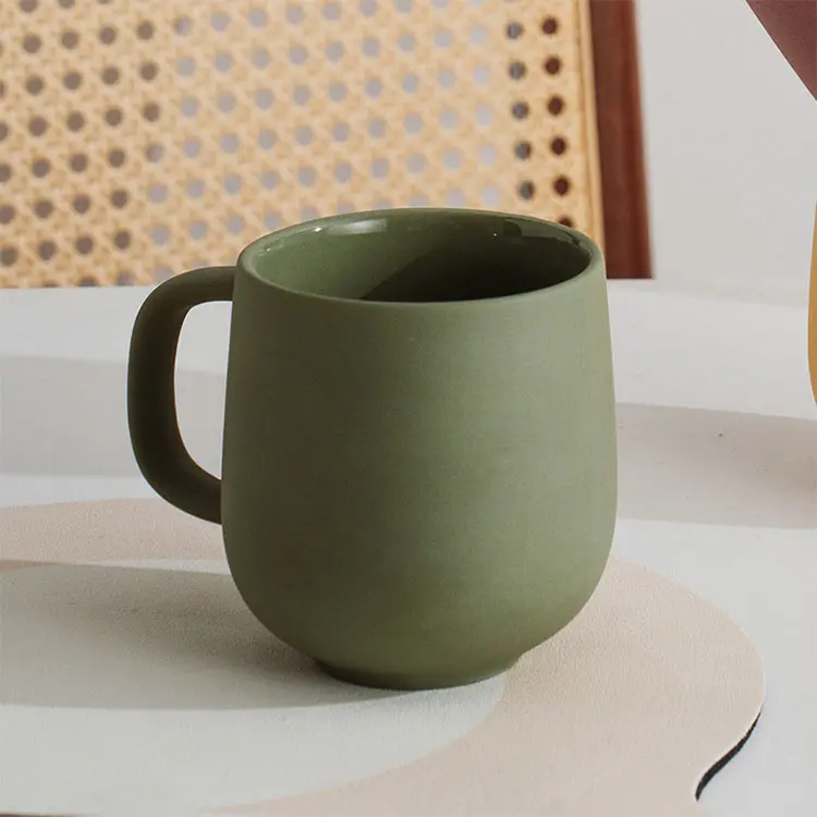 Cheap Morandi Color Matte Rounded Ceramic Mug Suppliers, Exporter