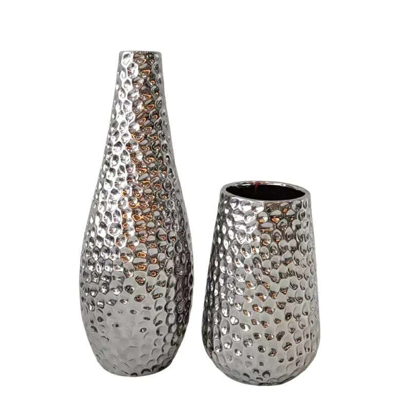 Cheap Luxury Titanium-Plated Hammered Ceramic Vase Supplier, Company