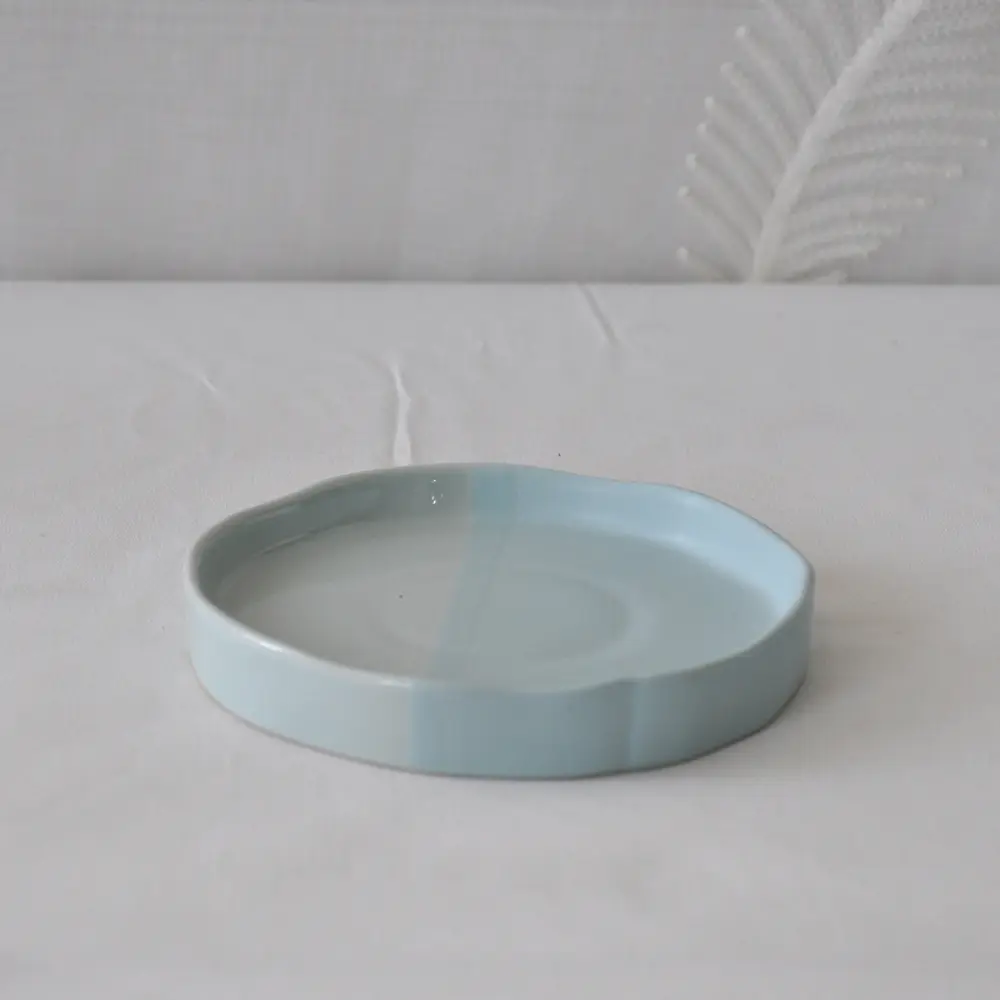 Wholesale Light Lake Blue Irregular-Textured Ceramic Bathroom Accessory Set Manufacturers, Factories