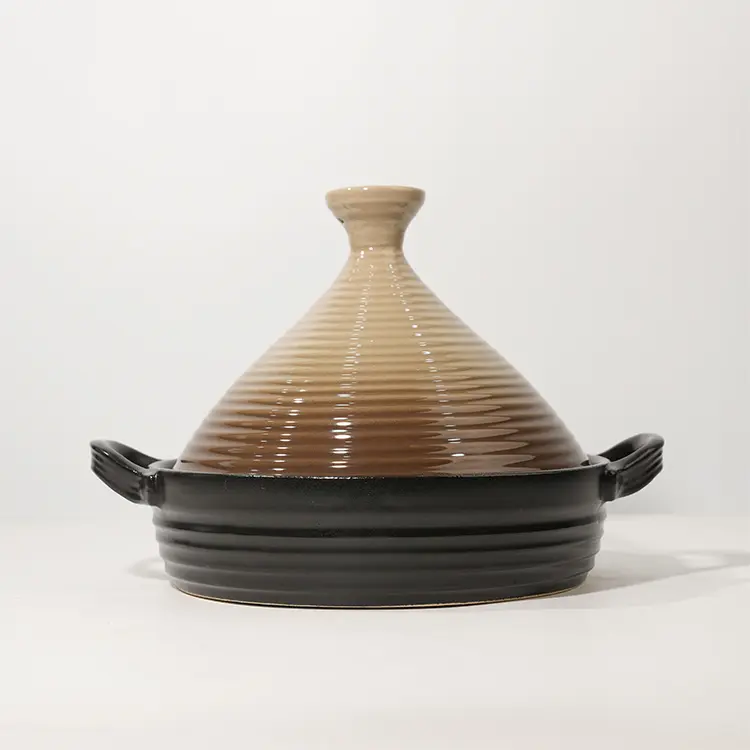 Custom Manufacturer Direct Wholesale Hige Temperature Ceramic Taji Cooking Pot Heat - Resistant Clay Cookware Casserole with Lid for Kitchen Manufacturers, Products