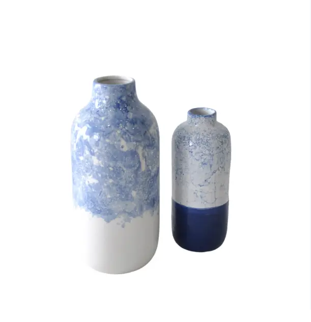 Custom Modern Art Inspired Splatter Spot Color Block Ceramic Vase Set Factory, Factories