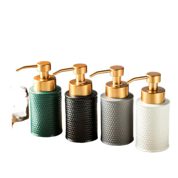 Custom Multicolor Embossed Texture Ceramic Soap Dispenser Manufacturer, Company