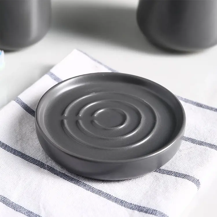 ODM Matte Black Minimalist Ceramic Bathroom 4-Piece Set Manufacturer, Supplier