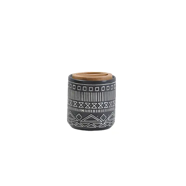 jiashun Black & White Vertical - Stripe Stoneware Bathroom 6 - Piece Set Company, Companies