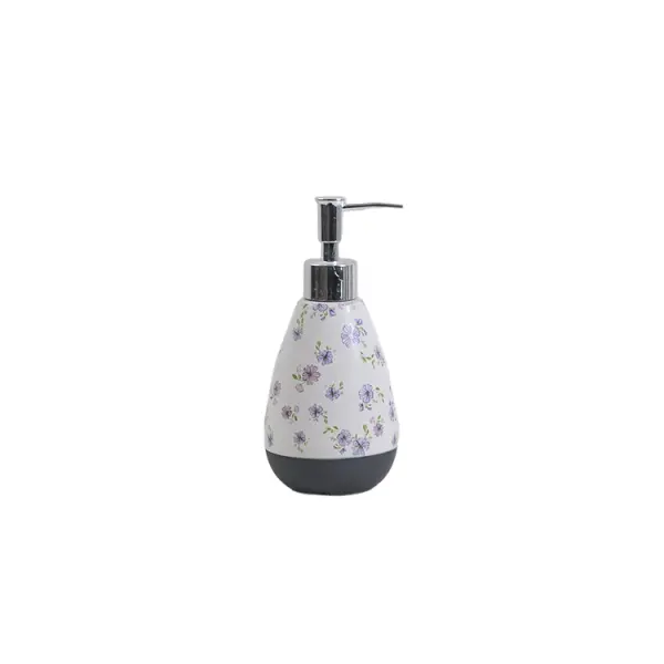 Cheap Purple Floral Gray - Bottom Ceramic Bathroom 5 - Piece Set Manufacturers, Supplier