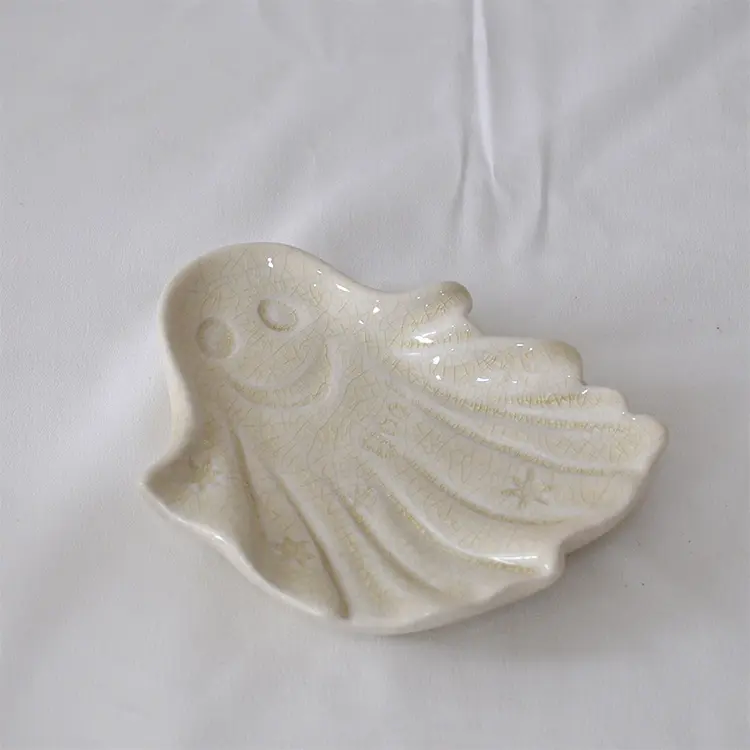 Custom Halloween Ghost - Shaped Ceramic 4 - Piece Bathroom Accessory Set Exporters, Company