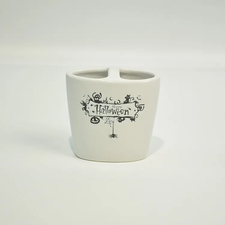 Custom Halloween Design Decal White Ceramic Bathroom Accessories Set Company, Companies