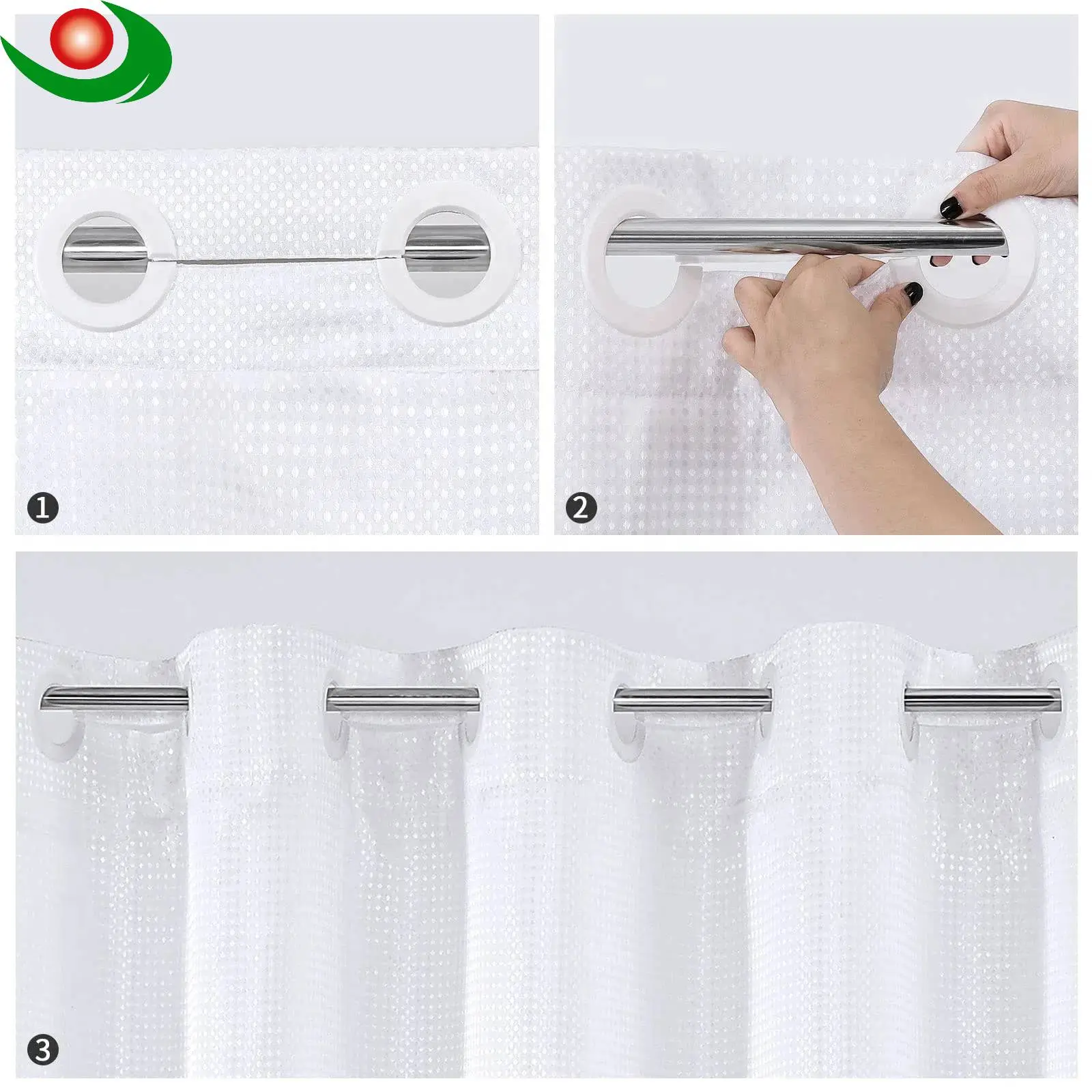 ODM White Waffle Shower Curtain, Hotel-style Shower Curtain With an Exquisite Waffle Design - Fabric Shower Curtain - Elegant Bathroom Shower Curtain. Service, Product