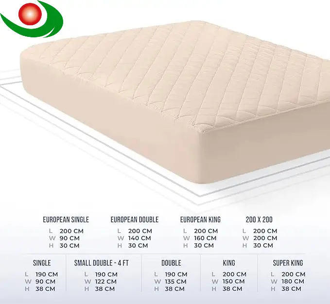 High-Quality Premium Mattress Protector Waterproof, Fitted Sheet Luxury, 3D Pattern, Super Absorbent, Breathable Mattress Cover Products, Factory
