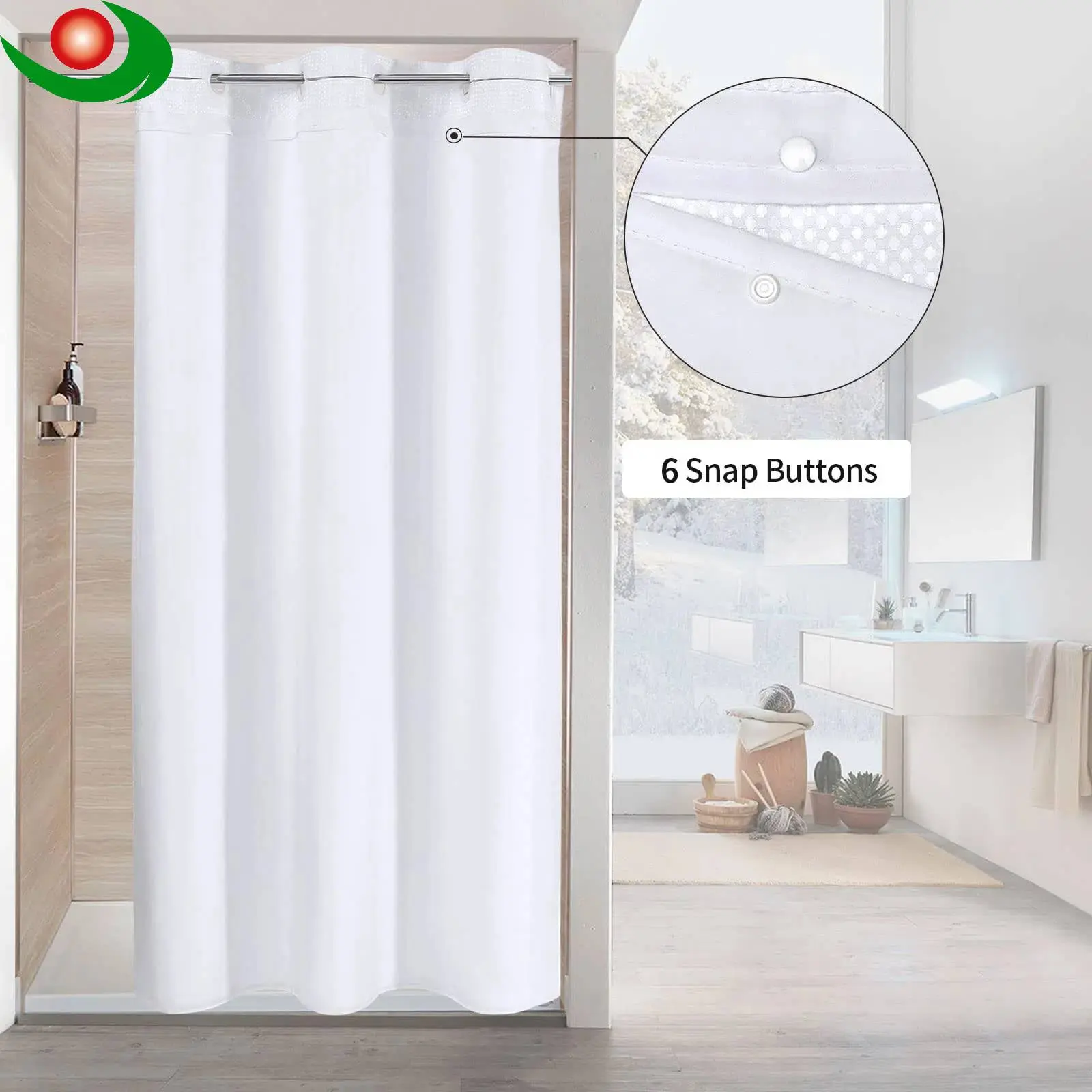 ODM White Waffle Shower Curtain, Hotel-style Shower Curtain With an Exquisite Waffle Design - Fabric Shower Curtain - Elegant Bathroom Shower Curtain. Service, Product