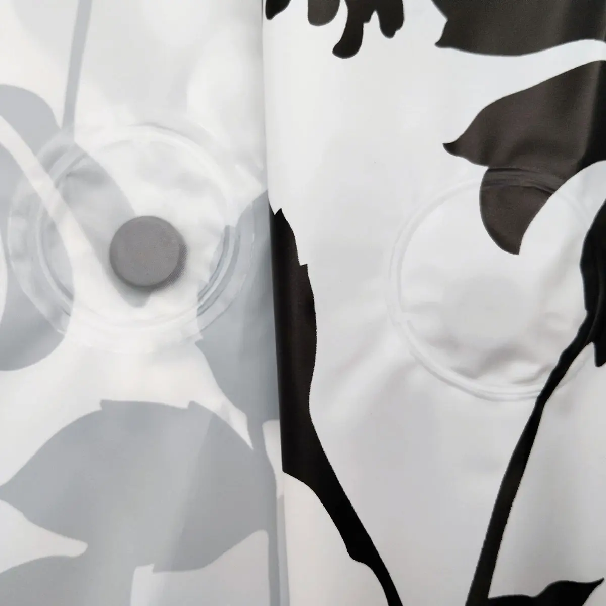 Midnight Bloom PEVA Shower Curtain Detail