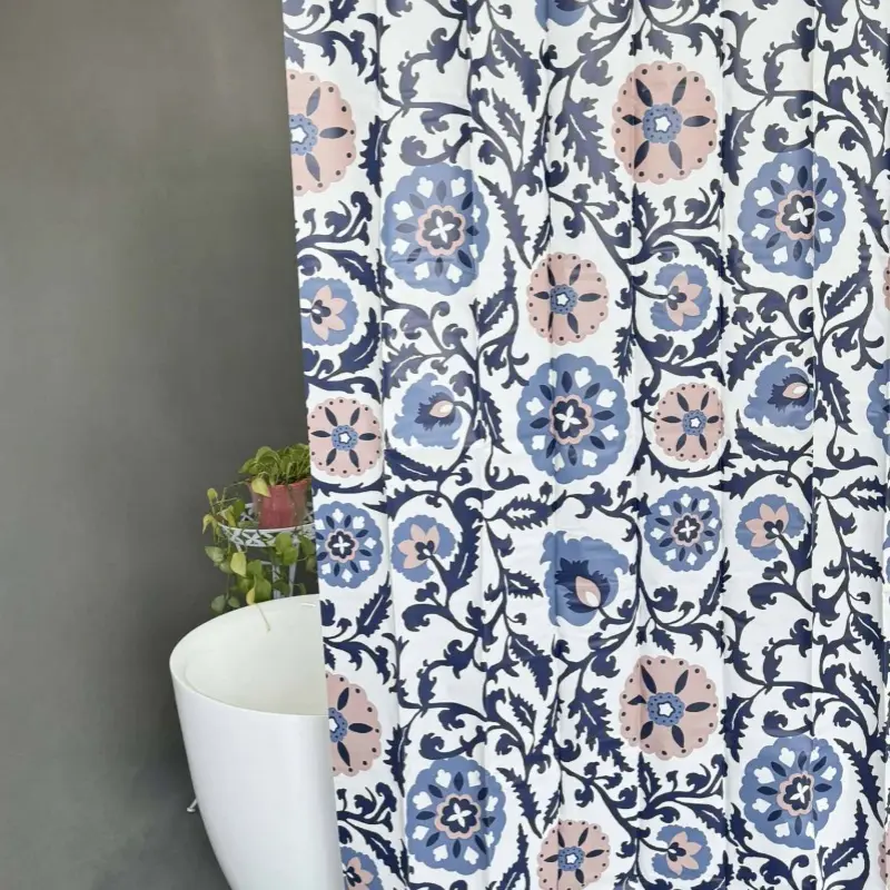 Famous Eco-Friendly PEVA Shower Curtain with Bohemian Floral Style Company, Exporters