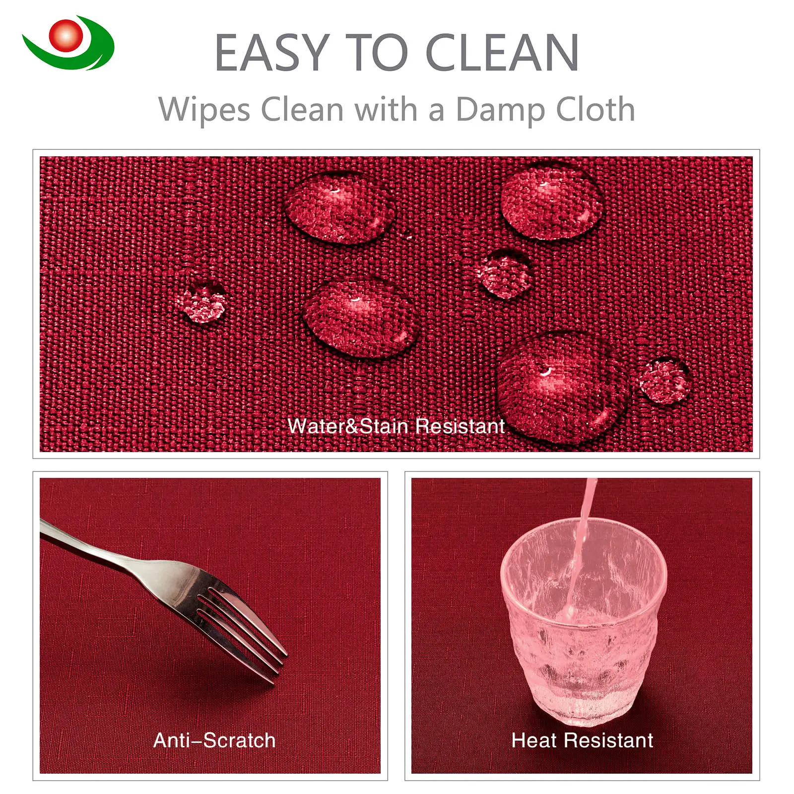 China Cotton Tablecloth Dark Red - Jiayuan: Traditional Rectangle,Suitable for Various Occasions, Especially for Outdoor Summer Dinners and Parties Service, Pricelist