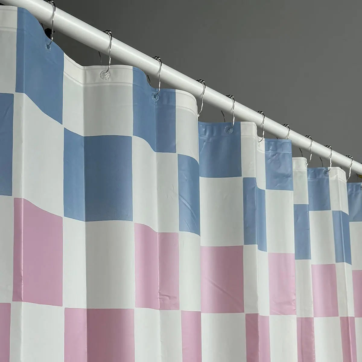 Cheap Color Block PEVA Shower Curtain Manufacturers, Manufacturer