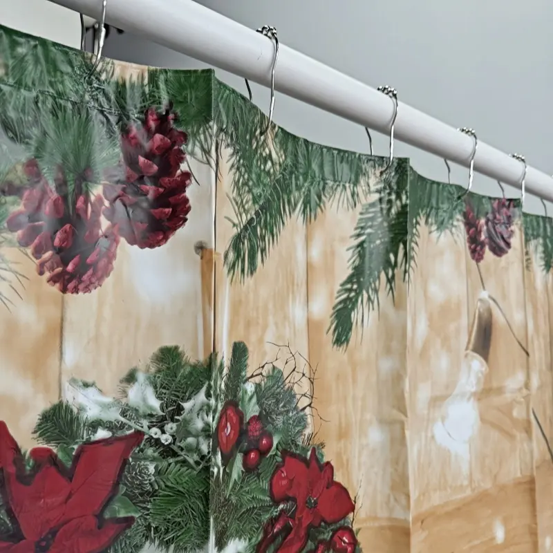 Holiday Shower Curtain Detail