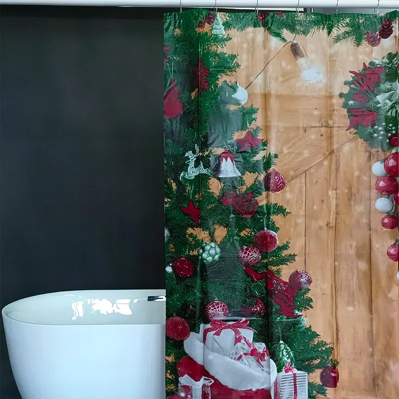 High-Quality Festive PEVA Shower Curtain Manufacturer, Product