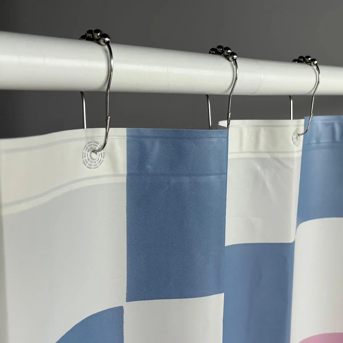 Cheap Color Block PEVA Shower Curtain Manufacturers, Manufacturer