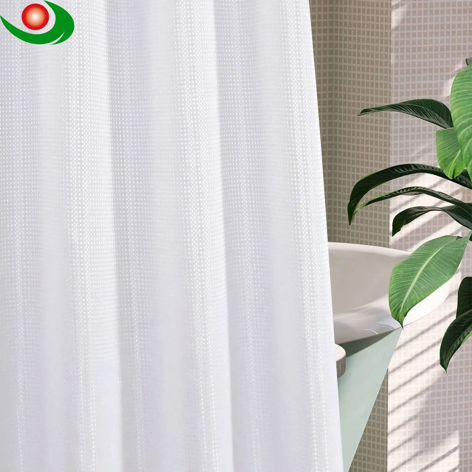 Waffle Shower Curtain Detail 5