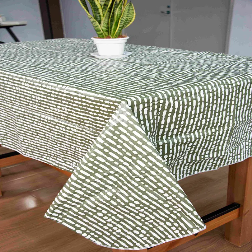 Cheap Green Striped Tablecloth - Waterproof - Customizable - Full Size Manufacturers, Pricelist