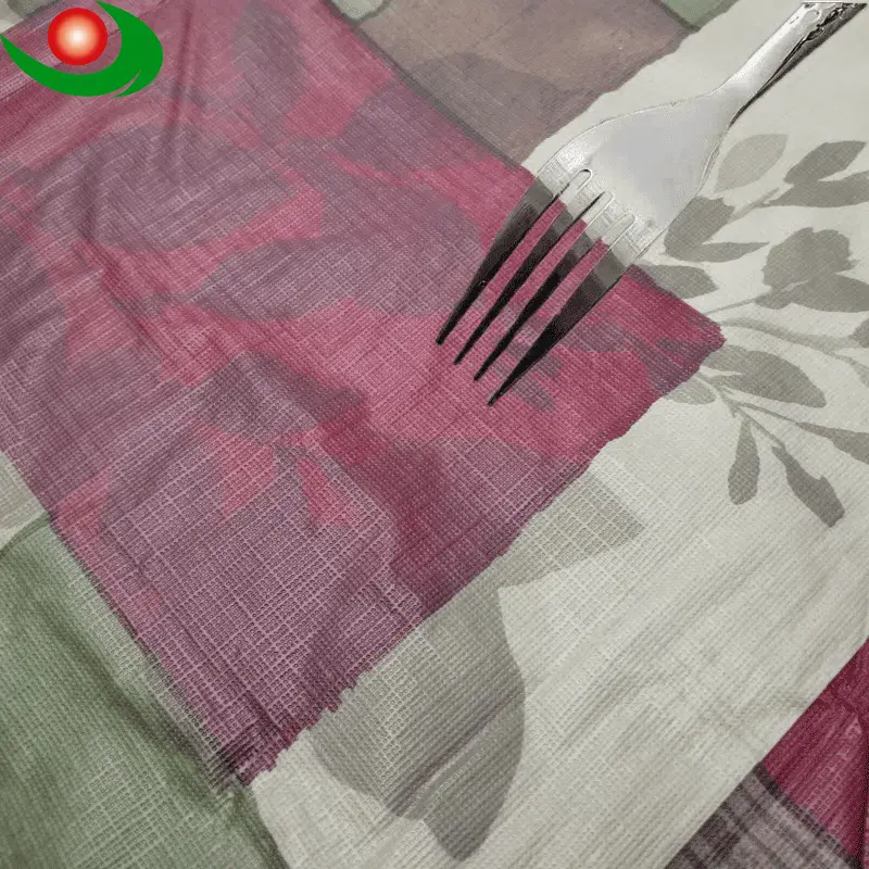 Colorful Vinyl Tablecloth Detail