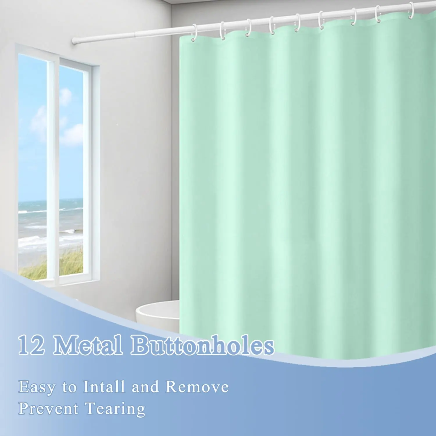 Buy Custome Shower Curtain Waterproof Plastic Shower Curtain High Quality PEVA Quotes, Supplier