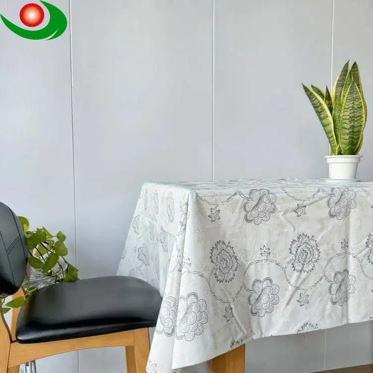 ODM Heavy Duty Vinyl Tablecloth with Flannel Backing Waterproof Oil-Proof Plastic Table Cloth Stain-Resistant Wipeable Rectangle or Square Table Cover for Indoor and Outdoor Companies, Exporter