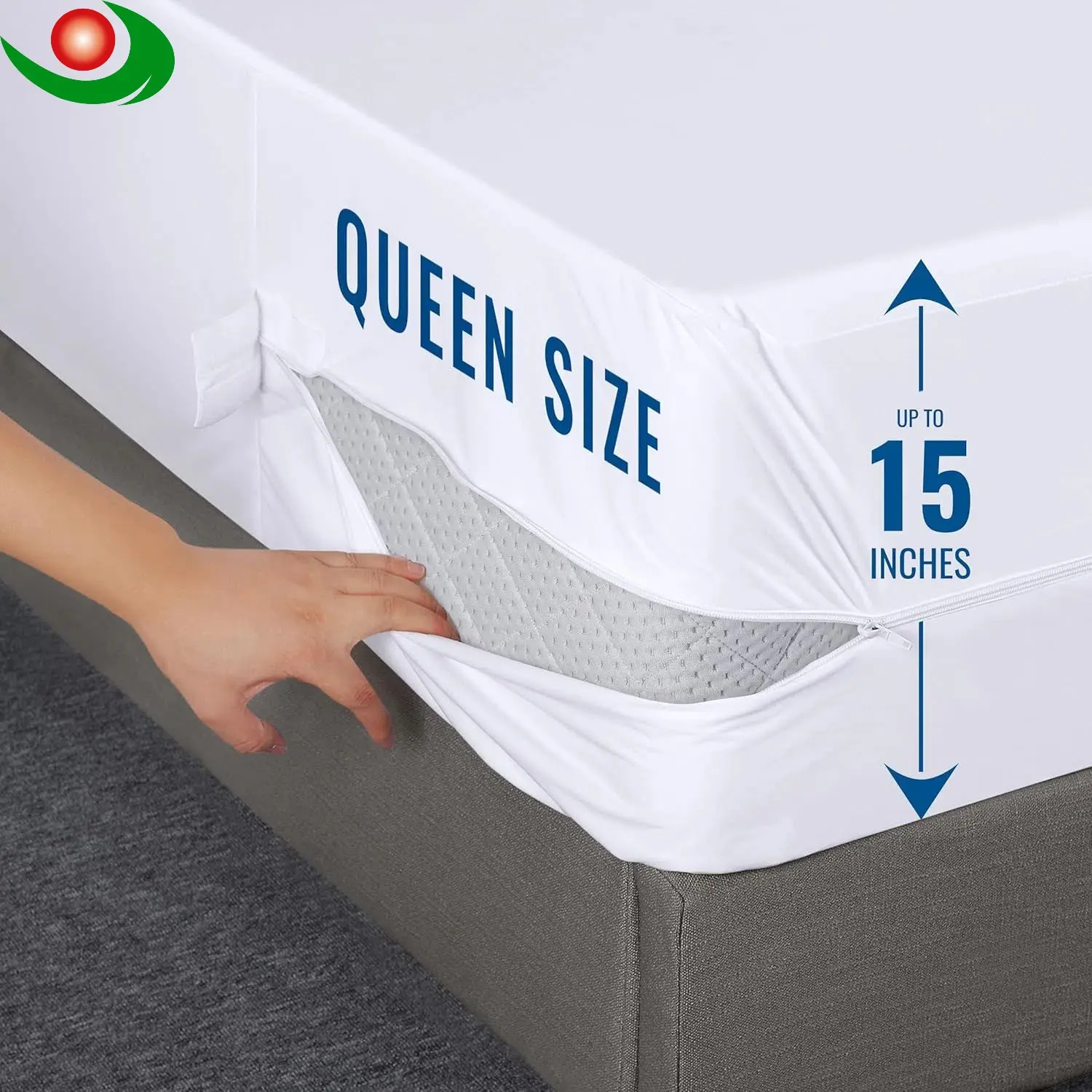 Famous Jiayuan Bedding Zippered Mattress Encasement, 100% Waterproof Bed Bug and Dust Mite Proof Mattress Protector, Absorbent Six-Sided Mattress Cover Service, Companies
