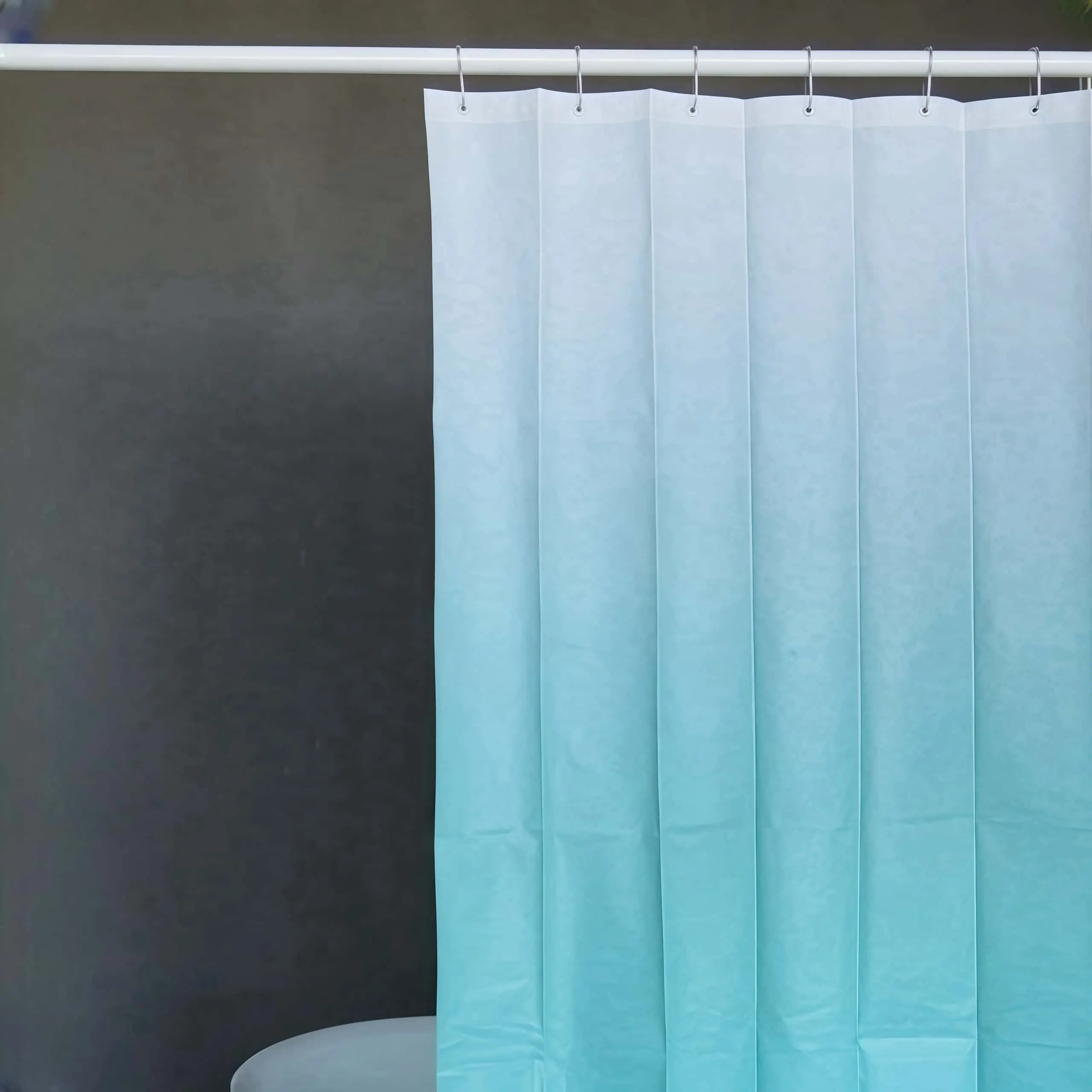 China Green Ombre Vinyl Shower Curtain Companies, Exporter