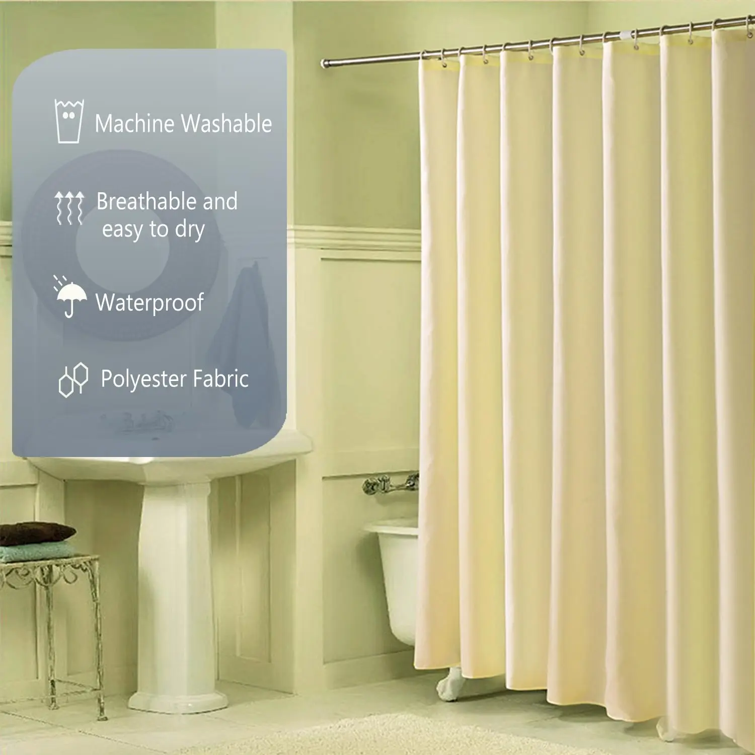 Best OEM&ODM Factory Supplier PEVA Thickened Waterproof Shower Curtain Premium Shower Curtain for Bathroom Factories, Suppliers