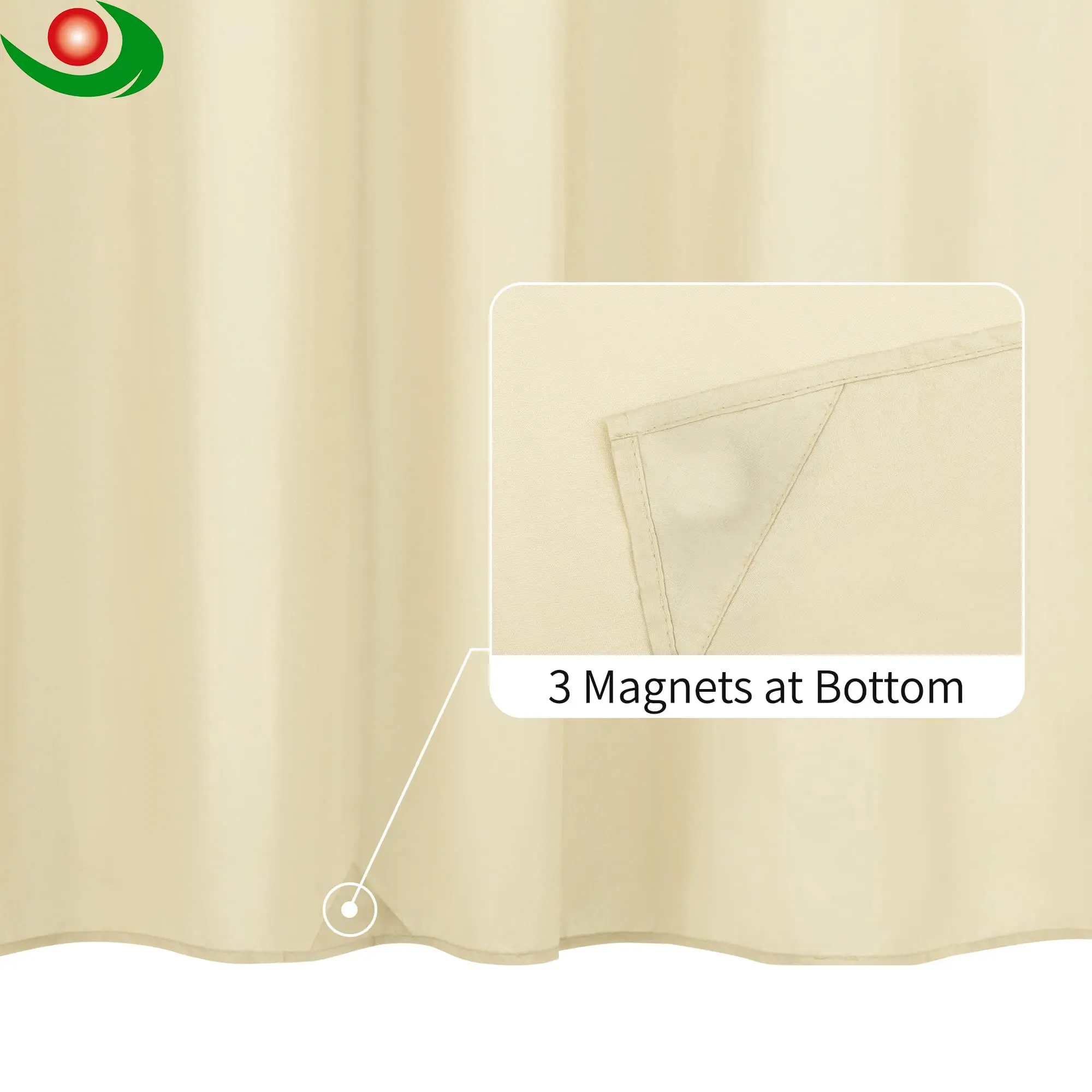Durable polyester shower curtain