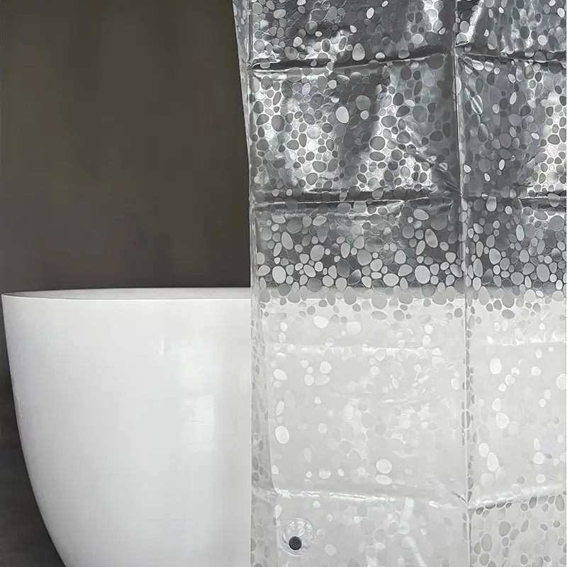 High-Quality PEVA Shower Curtain with Pebble Texture Manufacturers, Exporter