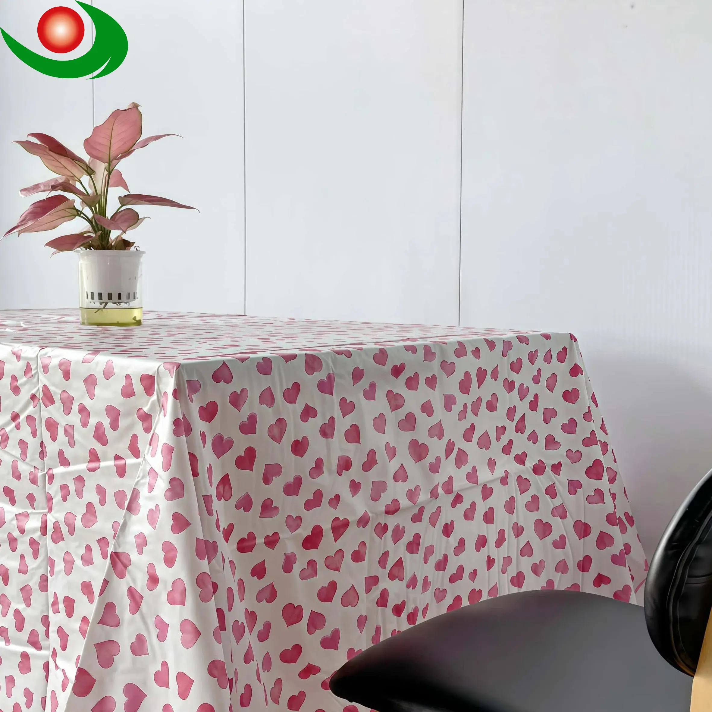 High-Quality Wipe-Clean Heart Pattern Tablecloth Products, Product