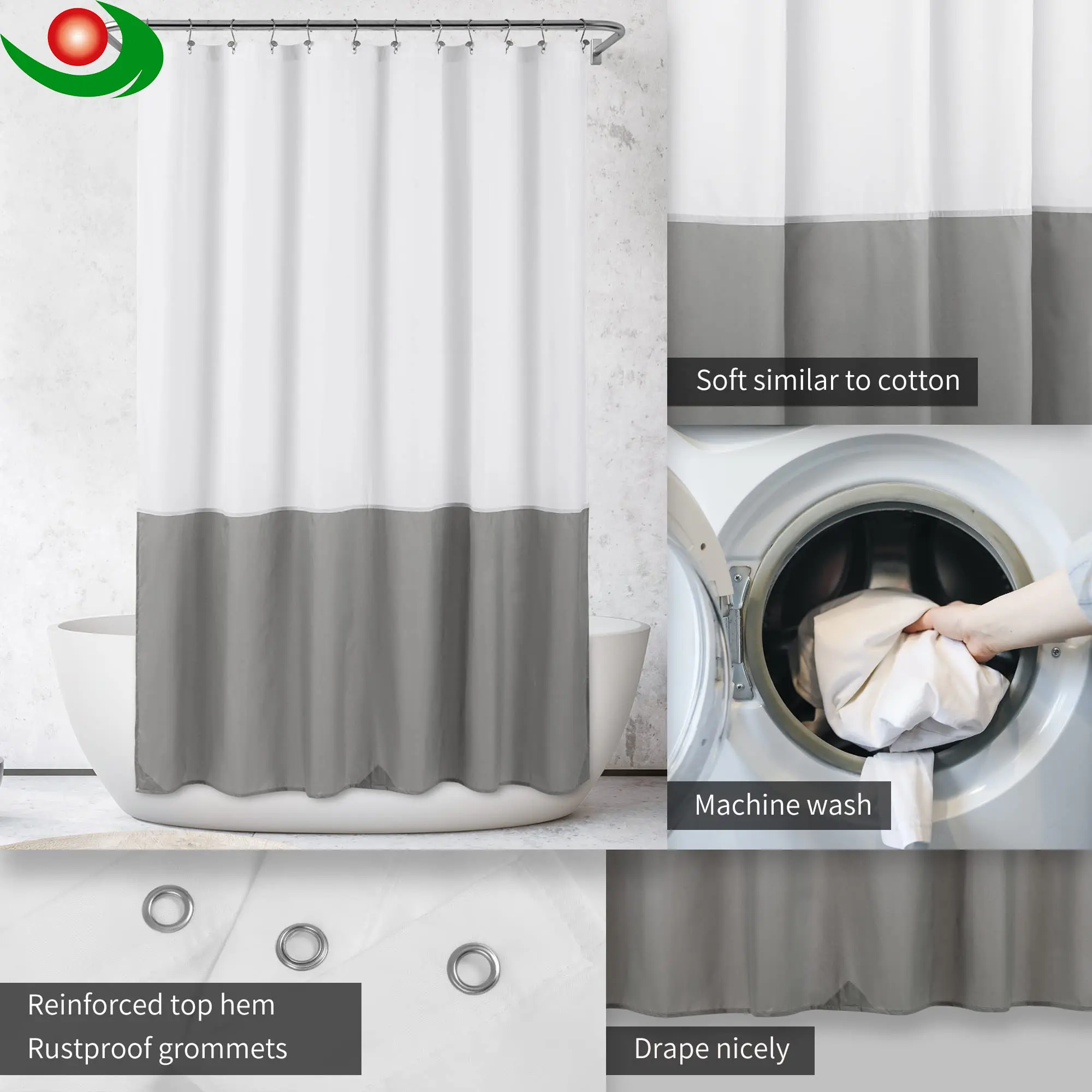 Durable bathroom curtain