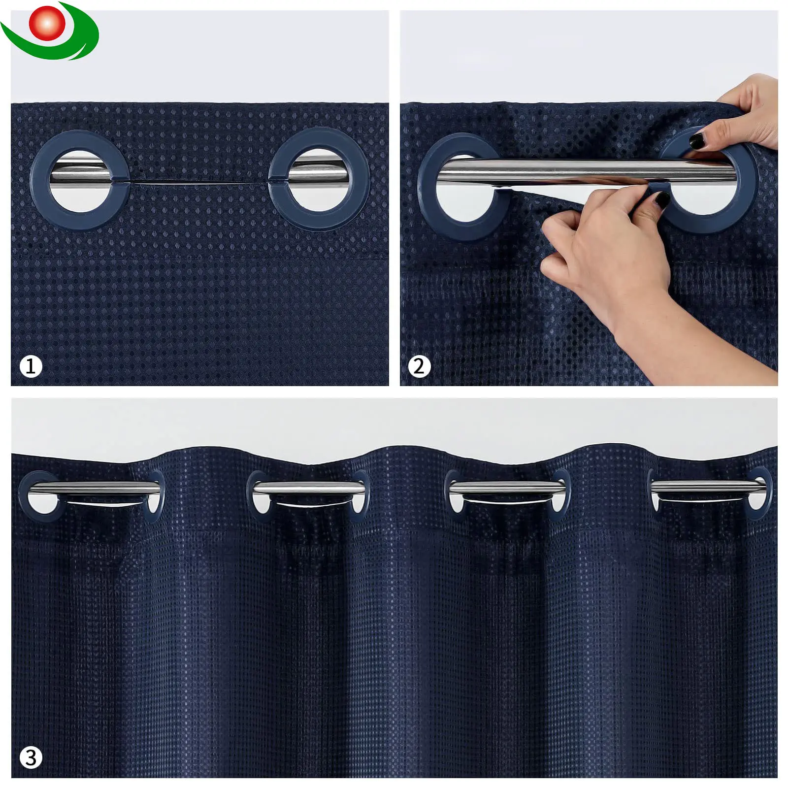 Cheap Jiayuan's Waffle Shower Curtain, Thick Weighted Fabric, Wrinkle and Rust Resistant, Classic Hotel Quality Design, Heavy Duty Long Curtains for Bathroom Showers, Bath Tubs Manufacturers, Manufacturer