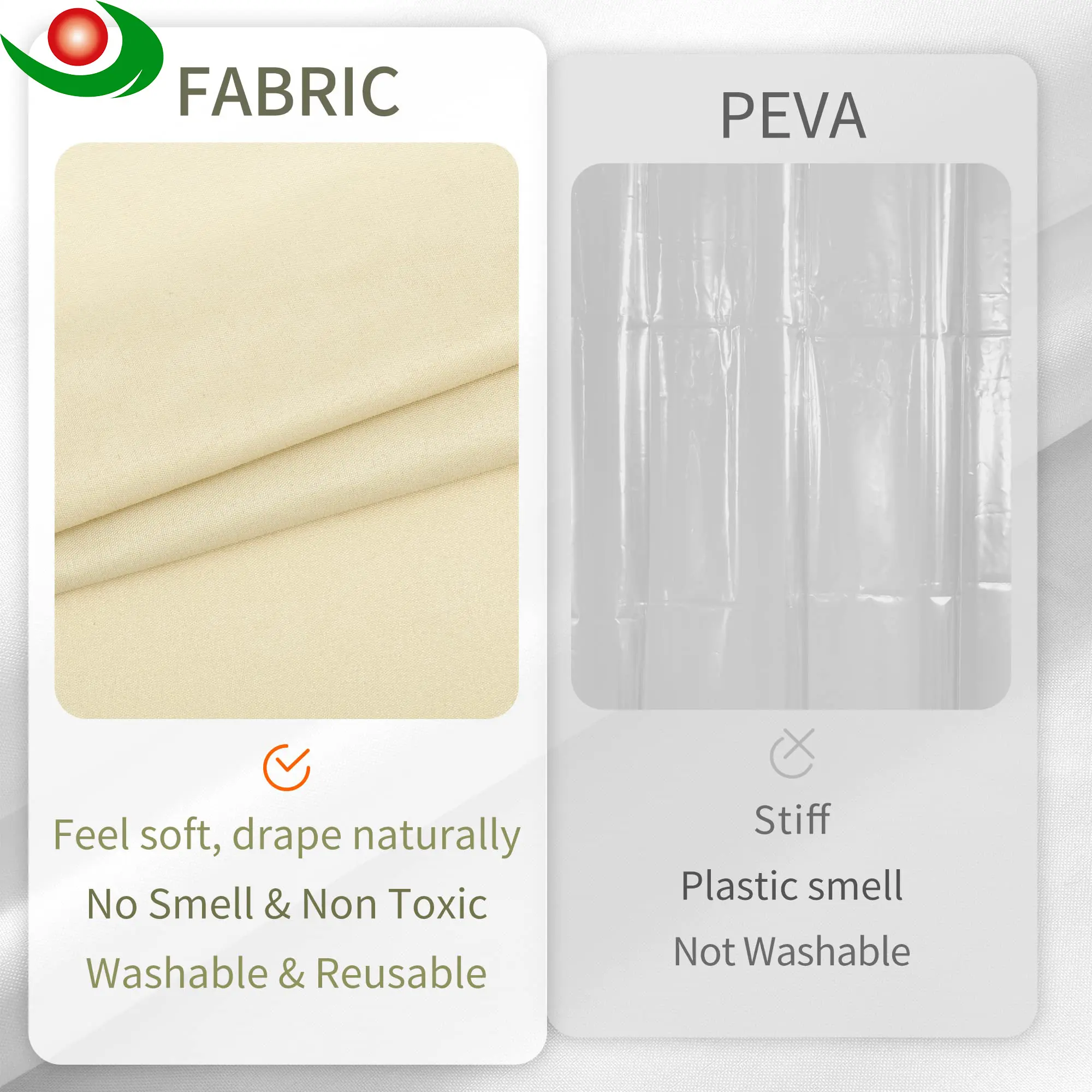Creamy yellow shower curtain