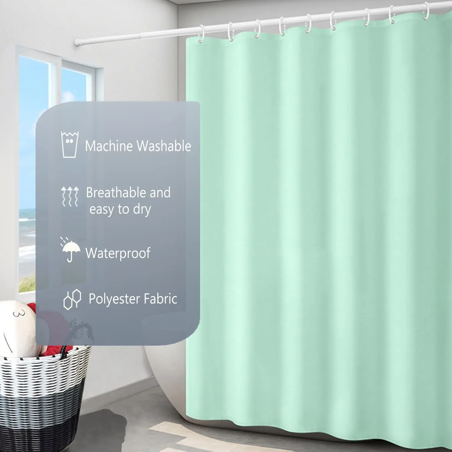 Buy Custome Shower Curtain Waterproof Plastic Shower Curtain High Quality PEVA Quotes, Supplier