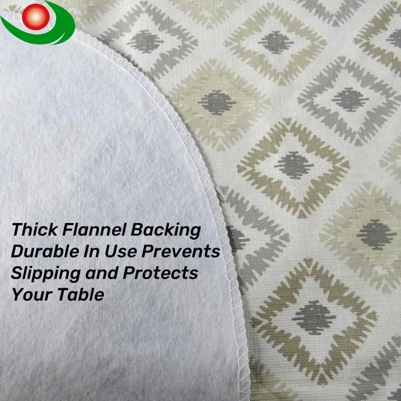 Flannel Backed Vinyl Tablecloth for Dining Tables