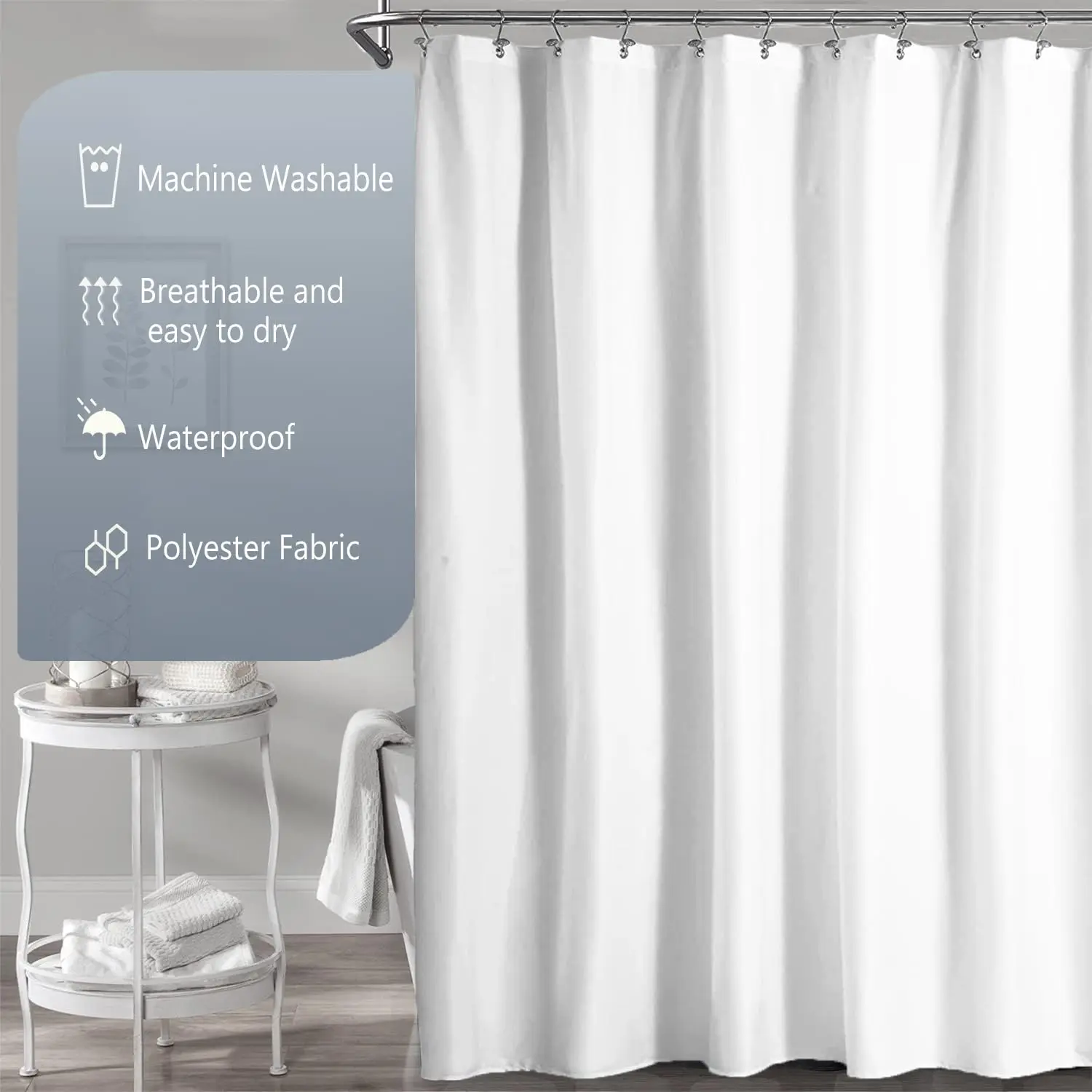 Custom Clear Shower Curtains Liner Lightweight PEVA, Shower Curtain Liner