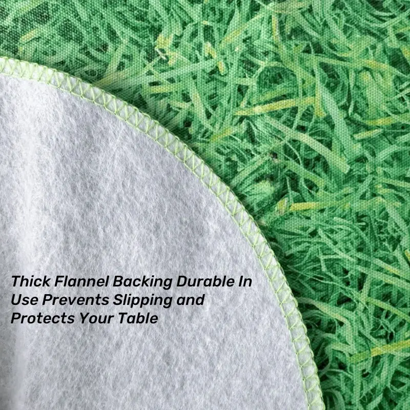 Green Meadow Vinyl Tablecloth Features