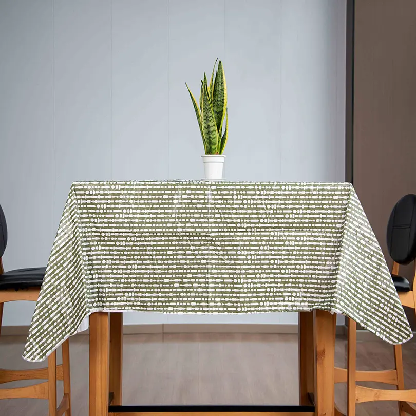 Cheap Green Striped Tablecloth - Waterproof - Customizable - Full Size Manufacturers, Pricelist