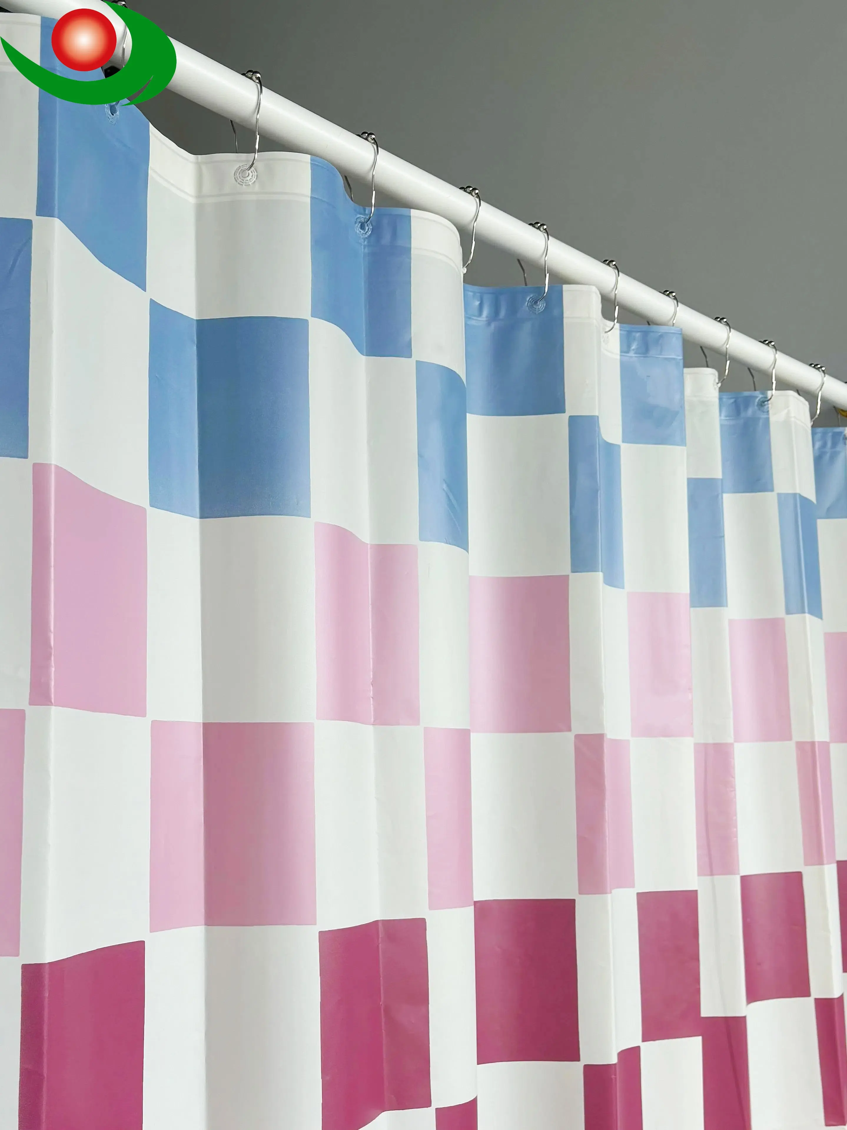 ODM Checkered Shower Curtain, Retro Vintage Shower Curtain Vintage Washable Waterproof Fabric Bath Curtains Set for Bathroom Decor Products, Product