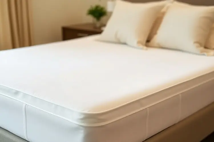Vinyl Mattress Protector with Elastic Fitted Design